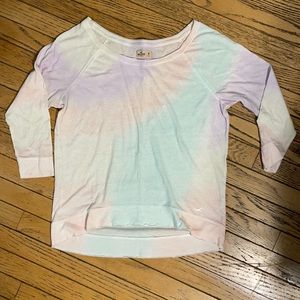 Hollister Pastel Tye Dye 3/4 sleeve Lightweight T-shirt M NWOT